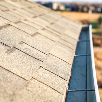 A View Down in Gutters From The Roof